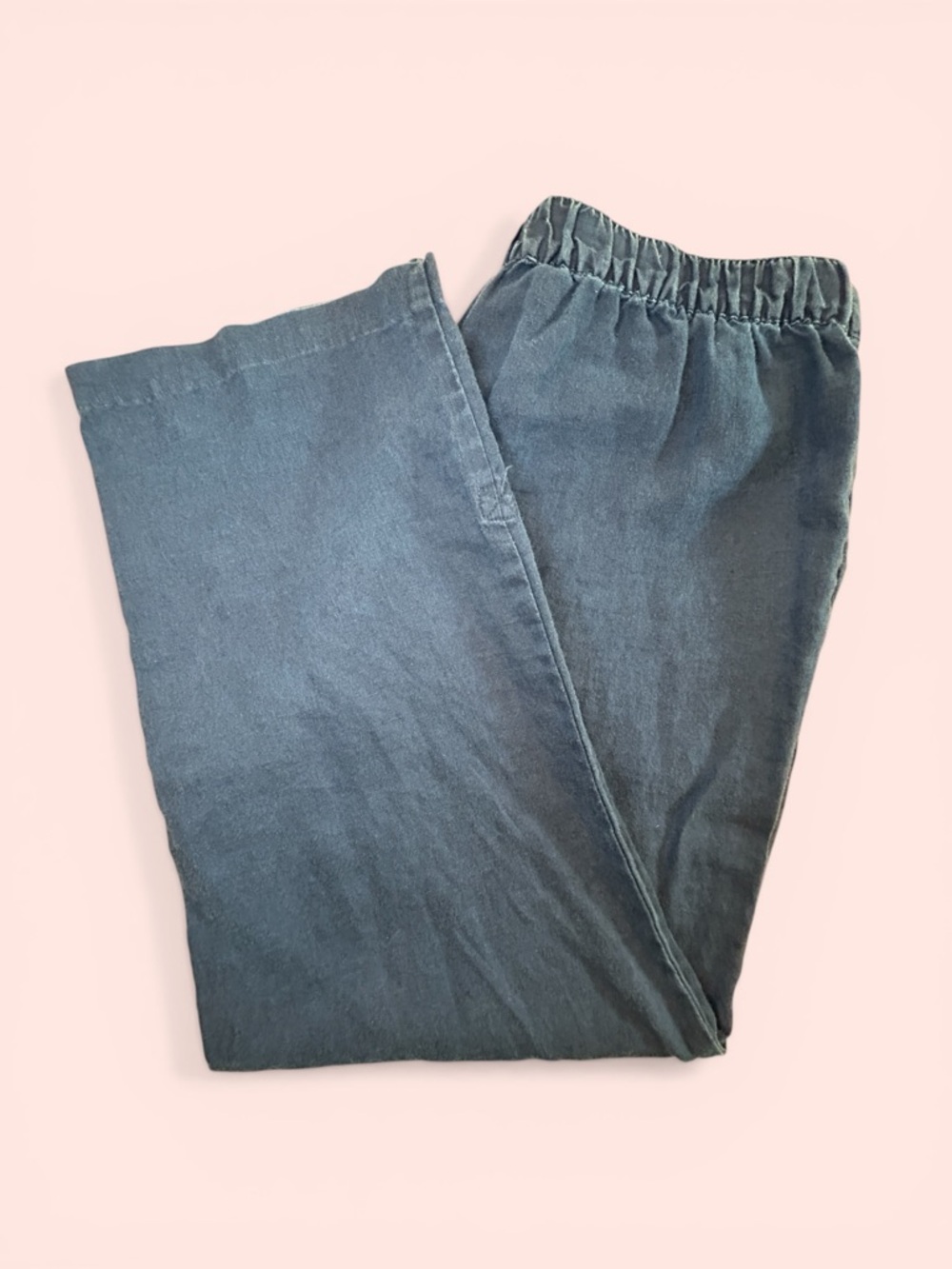 Company Ellen Tracy Women's Size L Navy Washable Linen Pants